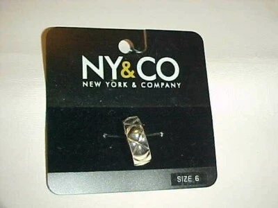NOVA YORK & COMPANY "NY & CO" PATCHWORK ESCULPIDO EM PRATA TAMANHO 6 ANEL CARDADO J81 - Imagem 1 de 4