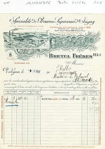Dépt 50 - Valognes - Belle Entête Spécialité de Beurres Supérieurs d'Isigny 1916 - Imagen 1 de 1