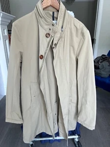 $1,800 MSRP Moncler Trenchcoat Men's Tan with Hood Size 5 - please read - Picture 1 of 20
