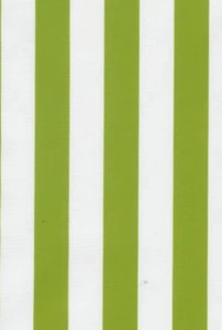 Oilcloth Fabric Stripes Green Pattern Sold in Yard or Bolt - Picture 1 of 2