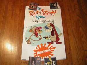 REN &STIMPY POSTER 1992 VINTAGE HAPPY HAPPY JOY JOY  LICENSED WESTERN GRAPHICS - Picture 1 of 5