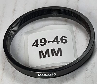 49-46mm Step-Down Lens Filter Adapter Ring 49 mm to  46mm 49mm-46mm E-49-E46 - Image 1 of 4