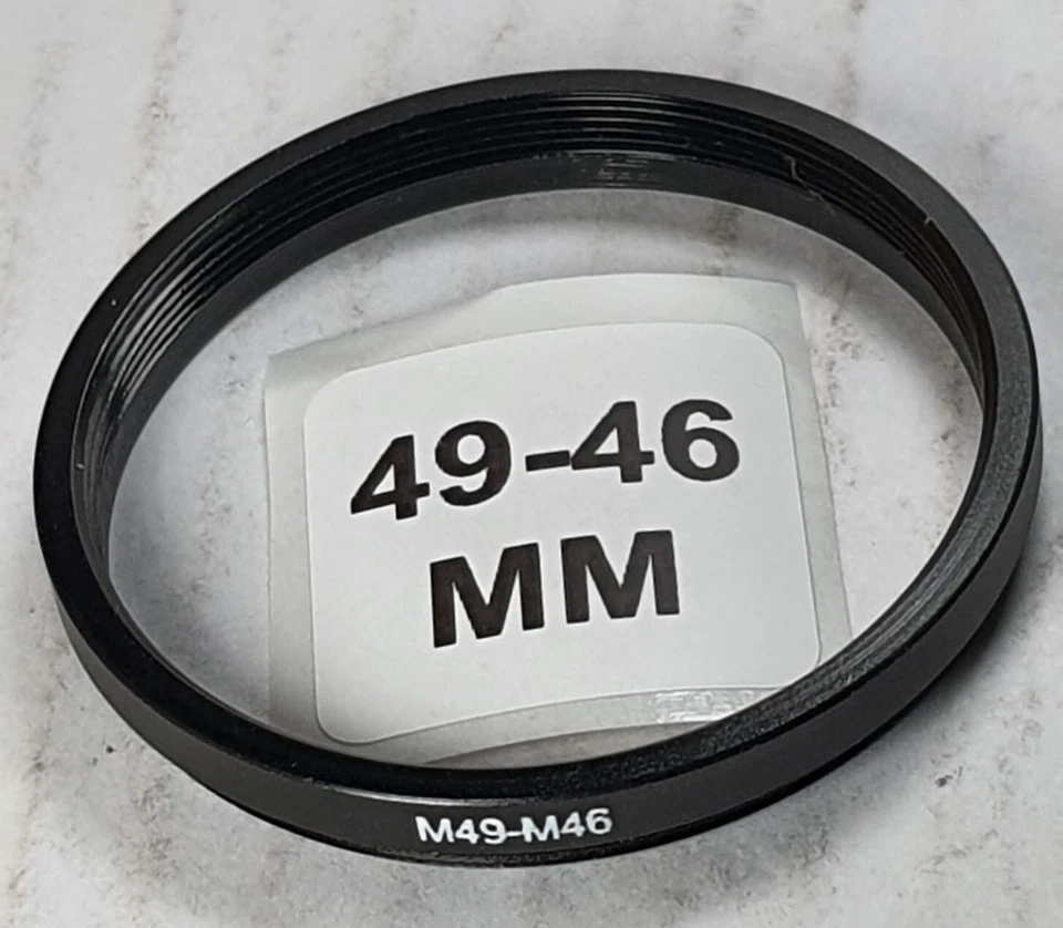 49-46mm Step-Down Lens Filter Adapter Ring 49 mm to  46mm 49mm-46mm E-49-E46 - Image 1 of 4