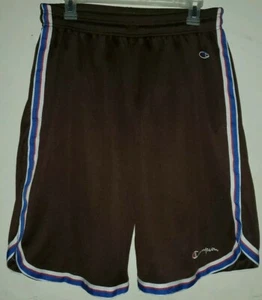 Champion Performance Brown Basketball Shorts With Stripes Mens Large  - Picture 1 of 6