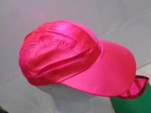 Vintage jockey hat CAP SATIN hot PINK 1971 1976 Vintage horse racing MOD - Picture 1 of 4