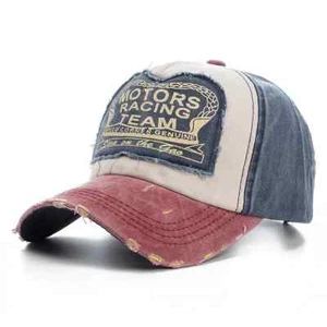 Gorra de béisbol de algodón lavado envejecido - Gorra de hip hop con cierre a presión gorras estilo vintage - Imagen 1 de 16