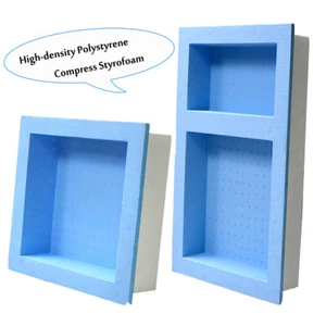 New Preformed Double Recessed Shower Niche Ready to Tile Wide Combo Waterproof - Picture 1 of 13