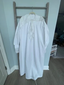 Edwardian Nightgown Cotton Lace White XL - Picture 1 of 11