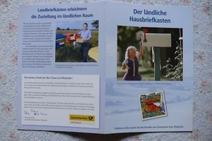 Gedenkblatt  Der ländliche Hausbriefkasten  Exklusive Jahresgabe Post Philatelie - Bild 1 von 2