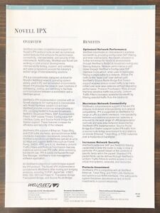 Wellfleet Communications - Novell Ipx Sales Brochure (1993)