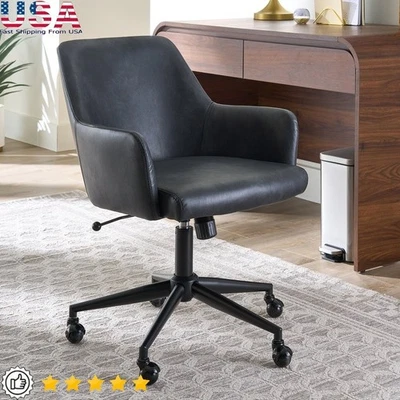 Silla de Oficina Imitación Cuero Altura Ajustable Giratoria Rueda Moderna Confort Nueva Foto 1 de 4