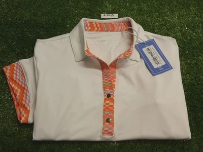 NUEVA Camisa Polo de Golf Sport Haley Para Mujer Parsons Manga Corta Blanca Extra Pequeña Foto 1 de 2