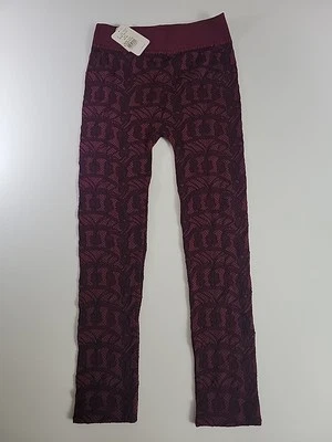 Legging Fornia Rojo Encaje Forrado de Vellón Mujer Talla Única Vino Elastizado Capa Base Nuevo con Etiquetas Foto 1 de 4