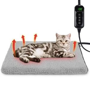 Heated Cat Bed 11 Adjustable Temperature Pet Heating Pad Indoor for Dogs Cats... - Picture 1 of 9