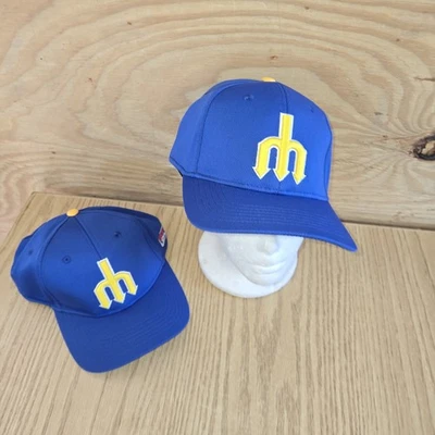 Seattle Mariners Outdoor Cap Adjustable StrapBack Hat Team MLB Nwot Lot Of 2 - Image 1 of 4