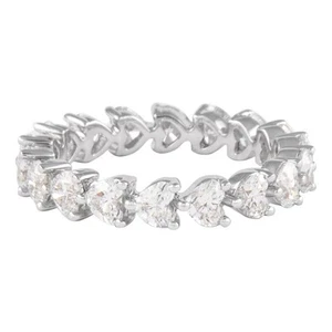 Alexander Beverly Hills 2,41ct Herz Diamant D/E VVS Eternity Band Platin - Bild 1 von 4
