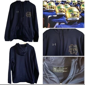 notre dame football team issued under armour Sweatshirt Jacket L # Hoodie - Picture 1 of 1