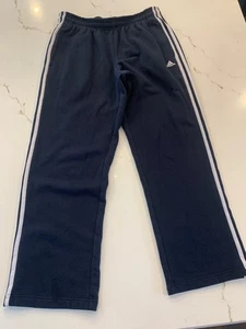 Vintage Adidas Herren Jogginghose Gr. Medium dunkelblau Jogger mit weißen Streifen - Bild 1 von 9