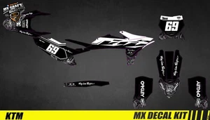 Kit Déco Moto pour / Mx Decal Kit for Ktm SX / SX-F - Black and White - Imagen 1 de 1