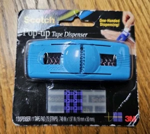 3M Scotch Pop Up Tape Dispenser Blue Dispenser Pad 75 Strips Easy Gift Wrapping - Picture 1 of 3