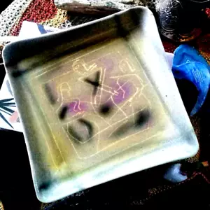 Vintage Prince Hamlet Pottery, Square Cubist Style Dish - Picture 1 of 6