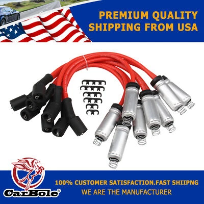 Fios de vela de ignição 8mm LS1 para Chevy Silverado 1500 2500HD GMC 1999-2007 5.3L 6.0L - Imagem 1 de 4