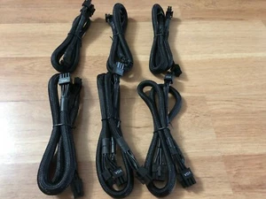 6 Pcs 8 PIN TO dual 8+6 pin PCIE VGA Cable for EVGA SuperNOVA 450-1300 G2 G3 G5 - Picture 1 of 4