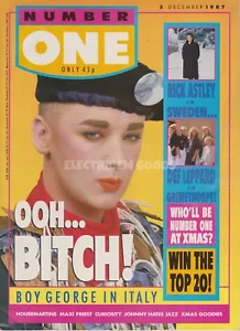 NUMBER ONE MAGAZINE - BOY GEORGE, RICK ASTLEY, DEF LEPPARD - DEC 87 - Picture 1 of 2