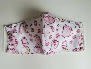 Pusheen Face Mask, Cotton, Washable, Reusable, Pocket Filter - Picture 1 of 3