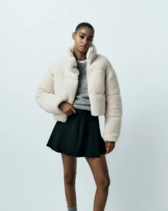 FAUX SHEARLING PUFFER ANORAK-Zara - Picture 1 of 1