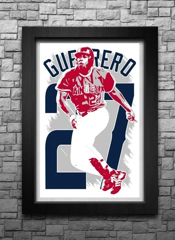 VLADIMIR GUERRERO art print/poster LOS ANGELES ANGELS FREE S&H! JERSEY Cover