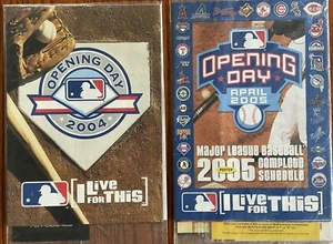MLB Opening Day Programs 2004 & 2005 Brand New in sealed packages Ortiz/Chipper - Picture 1 of 5