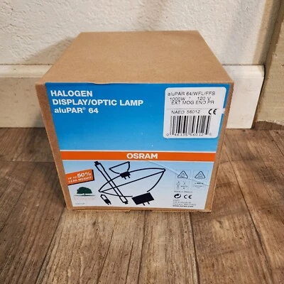 Osram 56012 Halogen Display Lamp aluPAR 64 Wide Flood 1000W 120V - Image 1 of 4