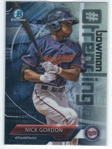 2018 Bowman Chrome #trending Nick Gordon Insert Card!! Minnesota Twins!! - Picture 1 of 1