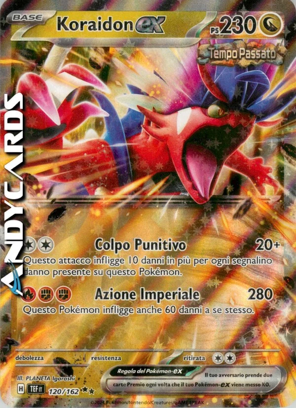 KORAIDON ex 120/162 • Rara Holo Foil • Cronoforze TEF POKEMON - Immagine 1 di 1