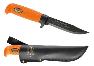 CUCHILLO INOX MARTTIINI CAZA JUEGO GRANDE BUSHCRAFT EXTERIOR con FUNDA DE CUERO Foto 1 de 3