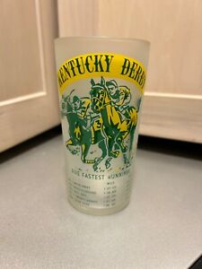 1955 Kentucky Derby Churchill Downs Frosted Mint Julep Glass 