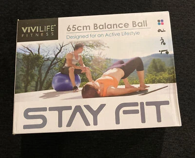 Vivilife Fitness 65 Cm Exercise Yoga Balance Ball with Pump, Brand New - Image 1 of 3
