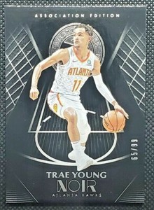2019-20 Panini Noir Trae Young Association Edition Foil Parallel SP #65/99 Hawks