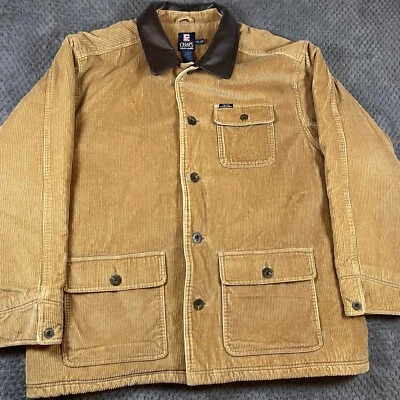 Chaqueta Ralph Lauren Chaps Para Hombre Tareas Talla XXL Marrón Pana Franela Western Foto 1 de 4
