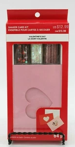 Shaker Card Kit Cardmaking Valentine's Day Glitter, Makes 12 Cards, New 64 Piece - Picture 1 of 6