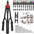 Hand Nut Riveter 440mm 17" Rivet Gun Kit Rivnut Thread Setting Tool Nut Setter N