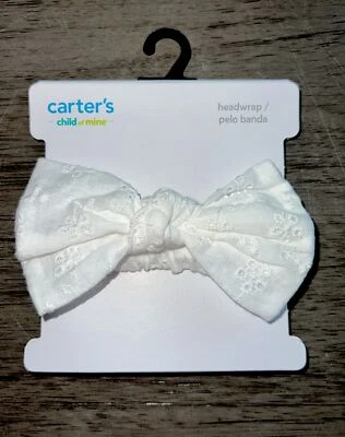 Carter's Child of Mine, Infant Girl Eyelet Headwrap Size 0 3 6 9 12M/New - Image 1 of 3