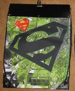 Superman LOGO Cinch Bag Sac Backpack Officially Licensed DC Comics Merchandise - Picture 1 of 1