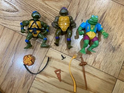 ORIGINAL Vintage TMNT Teenage Mutant Ninja Turtles Figures Lot OF 3 - image 1 of 4