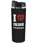 Tree-Free Greetings I Heart Irish Wolfhounds Double Wall Stainless Tumbler, 14oz