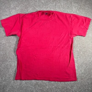 Vintage Anvil Authentic Pigment Blank Mens T-Shirt Red Size Large - Picture 1 of 5