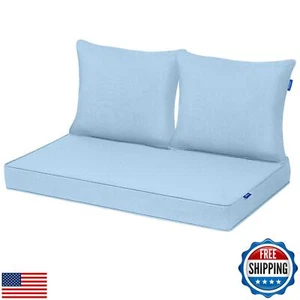 INFBLUE Outdoor Loveseat Cushion Set Patio Deep Seat Cushion for Outdoor Furn - Picture 1 of 5