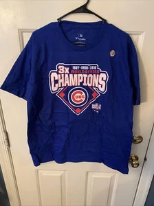 New Chicago Cubs 3 Time World Series Champion XL T Shirt - Picture 1 of 5