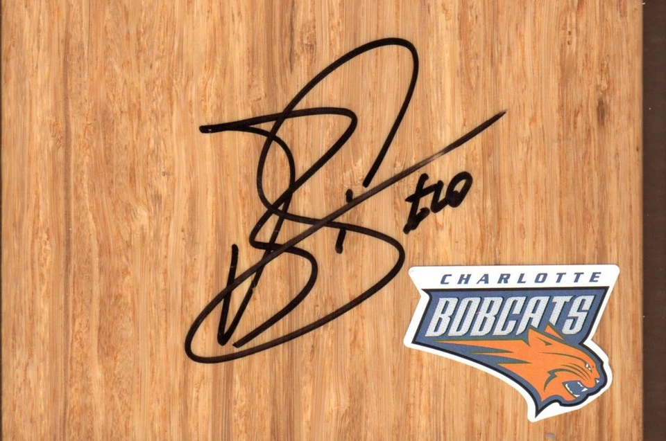 Charlotte Bobcats Bismack Biyombo Signed FloorBoard COA - Image 1 of 1